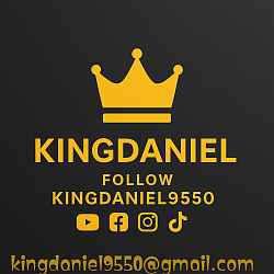 FOLLOW KINGDANIEL9550 ACROSS SOCIAL MEDIA PLATFORM